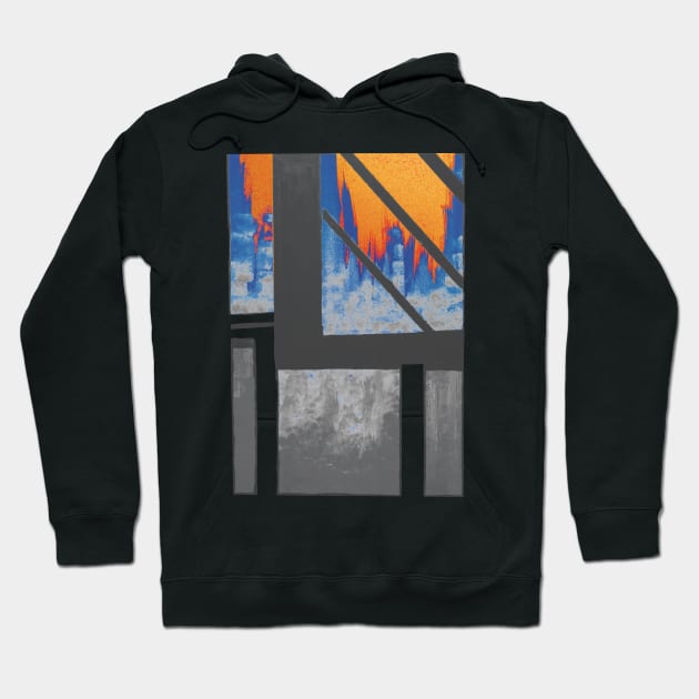 Blue Cityscape night Hoodie by BlackArtichoke